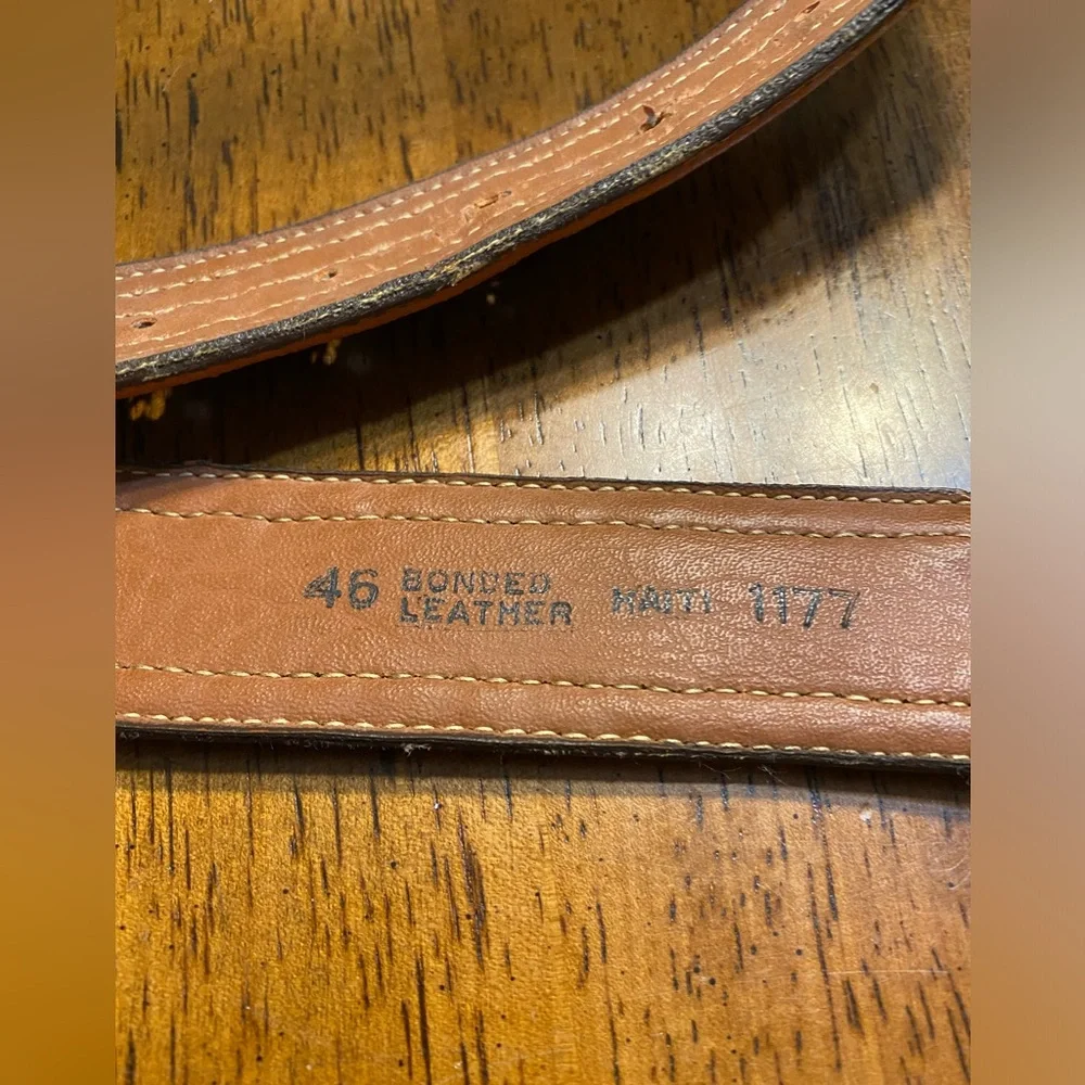 Kabota tractor‎ 15th anniversary buckle and leather bonded belt Size 46. Vintage
